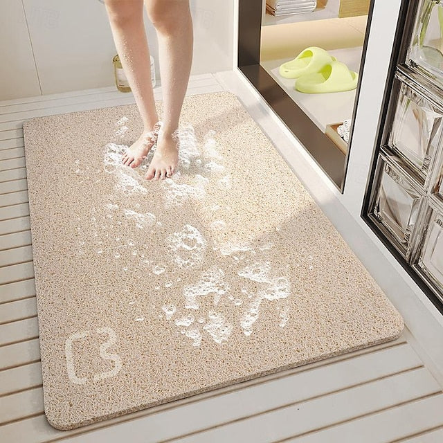 Shower Mat for Inside Shower, Loofah Bath Mat Non Slip Anti Mould Antibacterial Soft PVC Bathtub Mat for Bathroom Wet Shower Areas