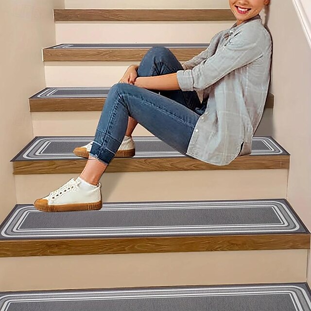 1pc Edging Stair Treads Non-Slip Carpet Mat 30 In X 8 In (76 X 20cm)Indoor Stair Runners Rugs For Wooden Stairs, Stair Rugs For Your Family