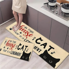 Love Cat Area Rug Kitchen Mat Non-Slip Oil Proof Floor Mat Livingroom Rug Indoor Outdoor Mat Bedroom Decor Bathroom Mat Entrance Rug Door Mat