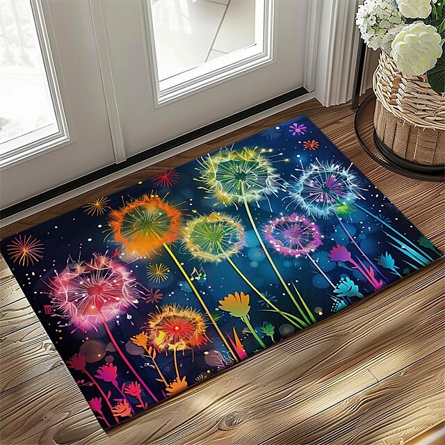 Dandelion Doormat Kitchen Mat Floor Mat Non-Slip Area Rug Oil Proof Rug Indoor Outdoor Mat Bedroom Decor Bathroom Mat Entrance Rug