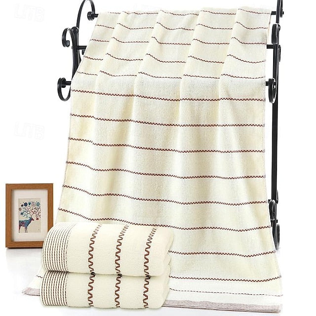 100% Cotton Stripe Soft Towel Set Beauty Face Towel for Adults Kids Bath Shower Hand Towel Home Hotel Serviette