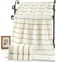 100% Cotton Stripe Soft Towel Set Beauty Face Towel for Adults Kids Bath Shower Hand Towel Home Hotel Serviette