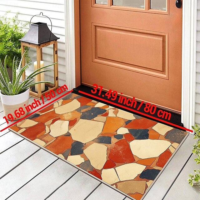 Mosaic Doormat Kitchen Mat Floor Mat Non-Slip Area Rug Oil Proof Rug Indoor Outdoor Mat Bedroom Decor Bathroom Mat Entrance Rug