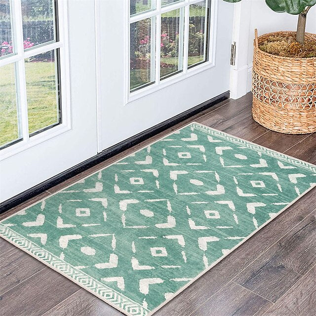 Geometric Abstract Runner Rug Kitchen Mat Non-Slip Oil Proof Rug Indoor Outdoor Mat Bedside Bedroom Decor Bathroom Mat Entrance Rug Door Mat