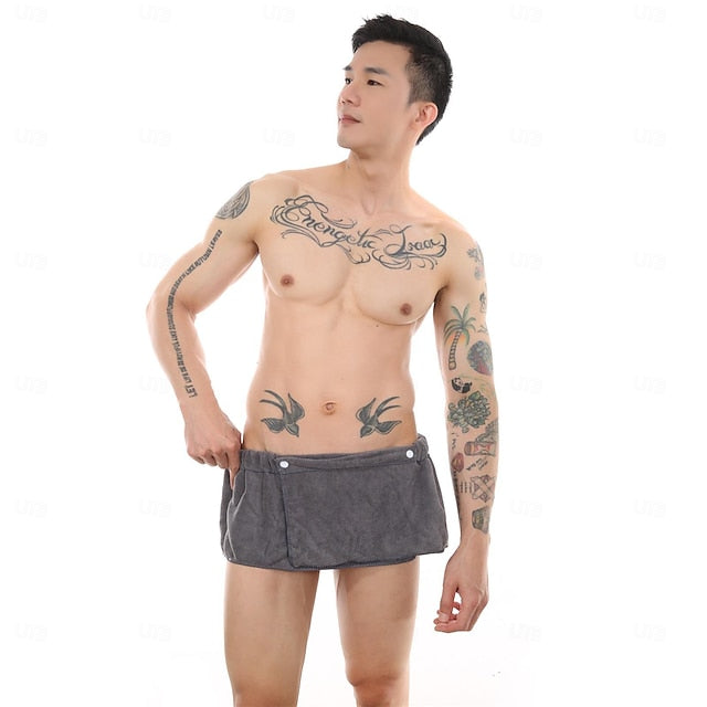 Men's Shorts, Household Absorbent and Wearable Towel Pants, Beach Sexy Bath Skirt, Ultra-Fine Fiber Anti Glare