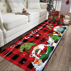 Christmas Decorations Xmas Area Rug Gnomes Non Slip Floor Mat Bedside Livingroom Bedroom Indoor Outdoor