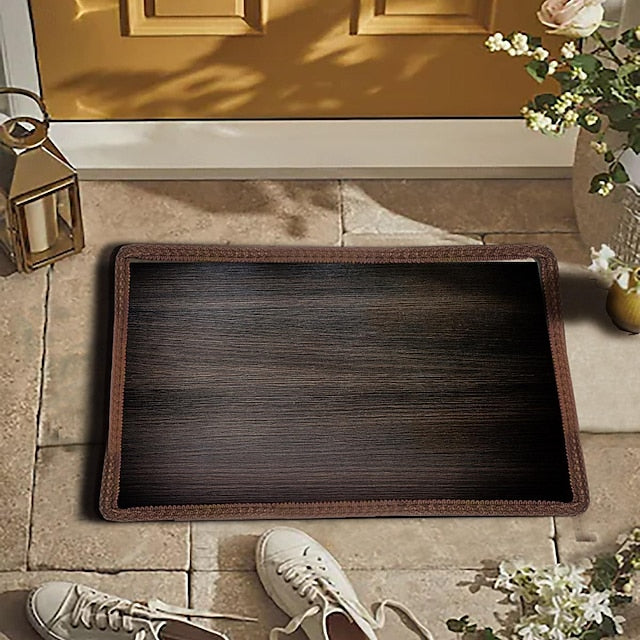 Wooden Plat Doormat Kitchen Mat Floor Mat Non-Slip Area Rug Oil Proof Rug Indoor Outdoor Mat Bedroom Decor Bathroom Mat Entrance Rug