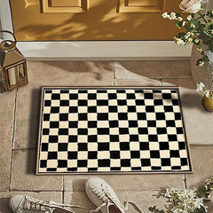 Chess Board Doormat Kitchen Mat Floor Mat Non-Slip Area Rug Oil Proof Rug Indoor Outdoor Mat Bedroom Decor Bathroom Mat Entrance Rug