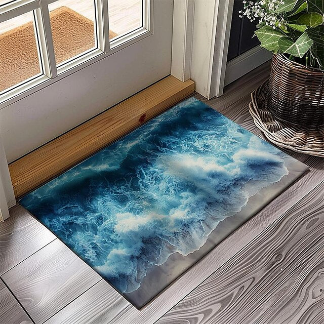 Beach View Doormat Kitchen Mat Floor Mat Non-Slip Area Rug Oil Proof Rug Indoor Outdoor Mat Bedroom Decor Bathroom Mat Entrance Rug