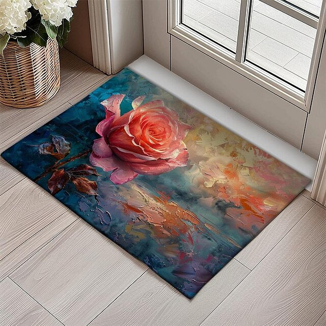 Daisy Flowers Doormat Kitchen Mat Floor Mat Non-Slip Area Rug Oil Proof Rug Indoor Outdoor Mat Bedroom Decor Bathroom Mat Entrance Rug