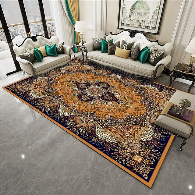 Bohemian Persian Floor Mat Area Rug Non Slip Living Room Sofa Blanket Coffee Table Mat