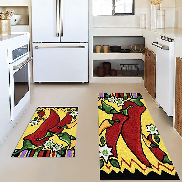 Farmhouse Chicken Area Rug Kitchen Mat Non-Slip Oil Proof Floor Mat Livingroom Rug Indoor Outdoor Mat Bedroom Decor Bathroom Mat Entrance Rug Door Mat