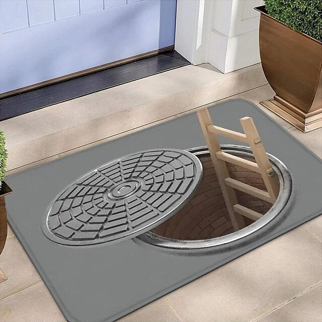 Cobblestone Wellcover Doormat Kitchen Mat Floor Mat Non-Slip Area Rug Oil Proof Rug Indoor Outdoor Mat Bedroom Decor Bathroom Mat Entrance Rug