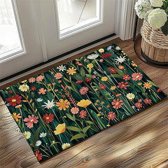 Flowers Doormat Floor Mats Washable Rugs Kitchen Mat Non-Slip Oil Proof Rug Indoor Outdoor Mat Bedroom Decor Bathroom Mat Entrance Rug