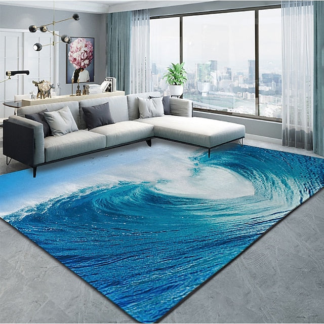 Rug Seawater Floor Mat Anti-Slip Door Mat Hallway Carpets Area Rugs Washable for Bedroom Living Room Kitchen Bathroom