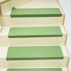 Step Carpet Solid Color Non-Slip Carpet Stair Treads for Kids Elders and Pets Stair Tread Mats