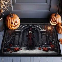 Doormat Jack Skeleton Pumpkin Kitchen Mat Floor Mat Non-Slip Area Rug Oil Proof Rug Indoor Outdoor Mat Bedroom Decor Bathroom Mat Entrance Rug