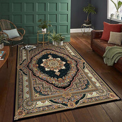 Area Rug Carpet Exotic Ethnic Style Floor Mat American Persian Multicolored Flowers in Retro Style Living Room Hotel Homestay Home Bedroom Full Carpet