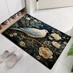 Animal Bird Floral Doormat Floor Mats Washable Rugs Kitchen Mat Non-Slip Oil Proof Rug Indoor Outdoor Mat Bedroom Decor Bathroom Mat Entrance Rug