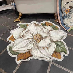 Irregular Flower Shape Area Rug Kitchen Mat Non-Slip Oil Proof Floor Mat Livingroom Rug Indoor Outdoor Mat Bedroom Decor Bathroom Mat Entrance Rug Door Mat