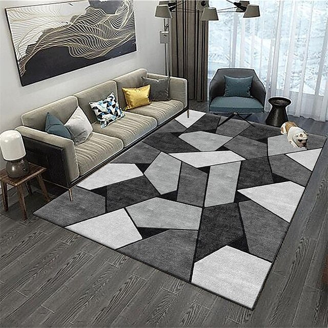 Geometric Living Room Floor Mat Carpet Abstract Area Rug Bedroom Bedside Covered Rectangular Coffee Table Carpet