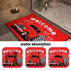 Valentine's Day Bathroom Rug, Polyester Rectangle Door Mat, Super Absorbent, Non-Slip, Easy-to-Clean, Stain-Resistant Bath Mat