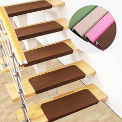 Step Carpet Solid Color Non-Slip Carpet Stair Treads for Kids Elders and Pets Stair Tread Mats