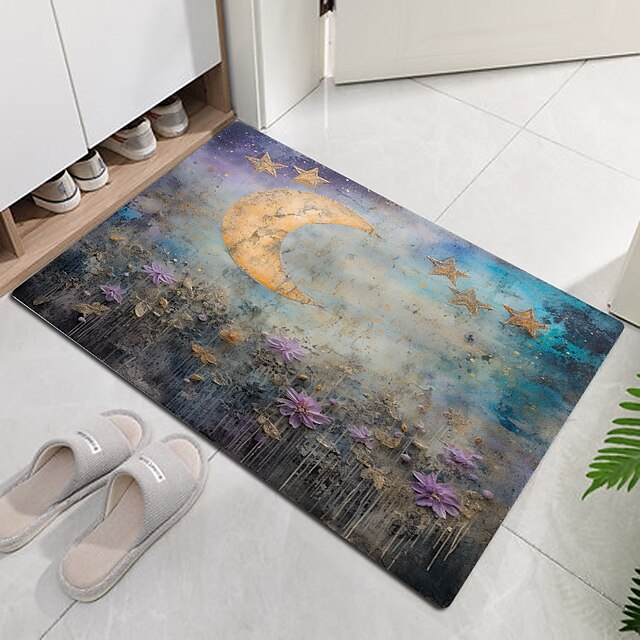 Purple Landscape Doormat Floor Mats Washable Rugs Kitchen Mat Non-Slip Oil Proof Rug Indoor Outdoor Mat Bedroom Decor Bathroom Mat Entrance Rug