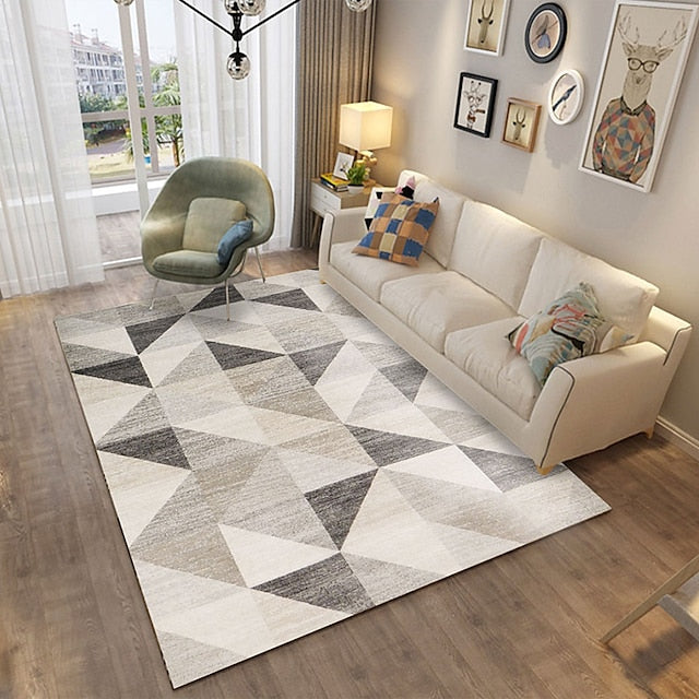 Geometric Living Room Floor Mat Carpet Abstract Area Rug Bedroom Bedside Covered Rectangular Coffee Table Carpet