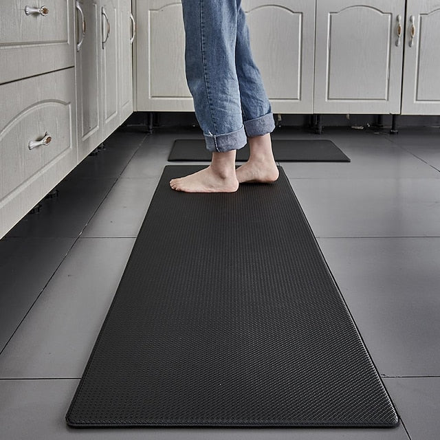 Kitchen Rugs and Mats Standing Rug Cushioned Anti-Fatigue Floor Carpet, Pu Leather Comfort Standing Foam Mat Home, Office, Sink, Laundry,Stand-up Desks