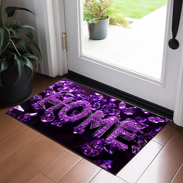 Crystal Home Doormat Floor Mats Washable Rugs Kitchen Mat Non-Slip Oil Proof Rug Indoor Outdoor Mat Bedroom Decor Bathroom Mat Entrance Rug