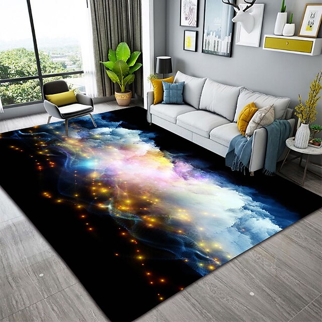 Galaxy Star Area Rug Rug for Livingroom Non Slip Floor Mat Bedside Livingroom Bedroom Indoor Outdoor