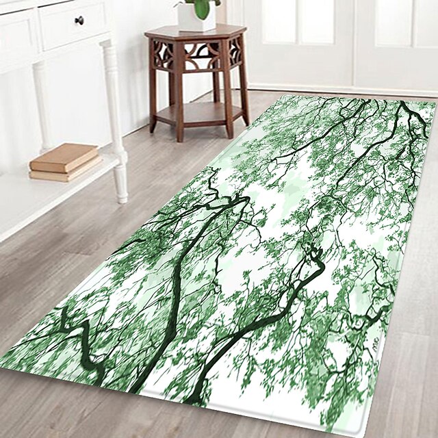 Beautiful Landscape Woods Flannel Fabric Printed Home Entrance Mattress Bathroom Mattress Mattress