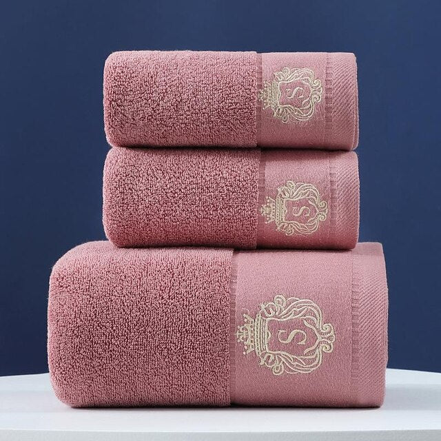 Thickened Bath Towels Set of 3,100% Turkish Cotton Ultra Soft Bath Sheets, Highly Absorbent Large Bath Towel for Bathroom, Premium Quality Shower Towel, 1PC Bath Towel&1PC Hand Towel&1PC Washcloth