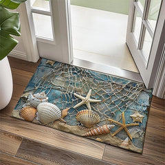 Beach Shells Doormat Kitchen Mat Floor Mat Non-Slip Area Rug Oil Proof Rug Indoor Outdoor Mat Bedroom Decor Bathroom Mat Entrance Rug