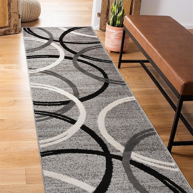 Geometric Runner Rug Kitchen Mat Non-Slip Oil Proof Rug Indoor Outdoor Mat Bedside Bedroom Decor Bathroom Mat Entrance Rug Door Mat