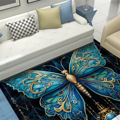 Art Butterfly Area Rug Kitchen Mat Non-Slip Oil Proof Floor Mat Livingroom Rug Indoor Outdoor Mat Bedroom Decor Bathroom Mat Entrance Rug Door Mat