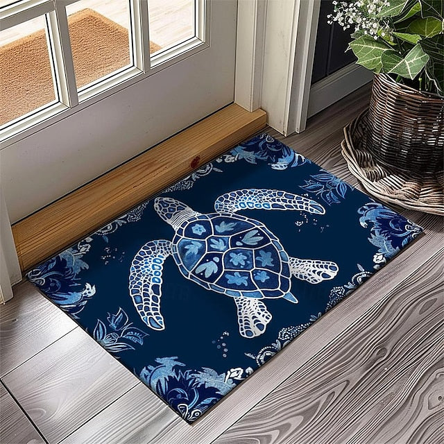 Sea Turtle Doormat Kitchen Mat Floor Mat Non-Slip Area Rug Oil Proof Rug Indoor Outdoor Mat Bedroom Decor Bathroom Mat Entrance Rug