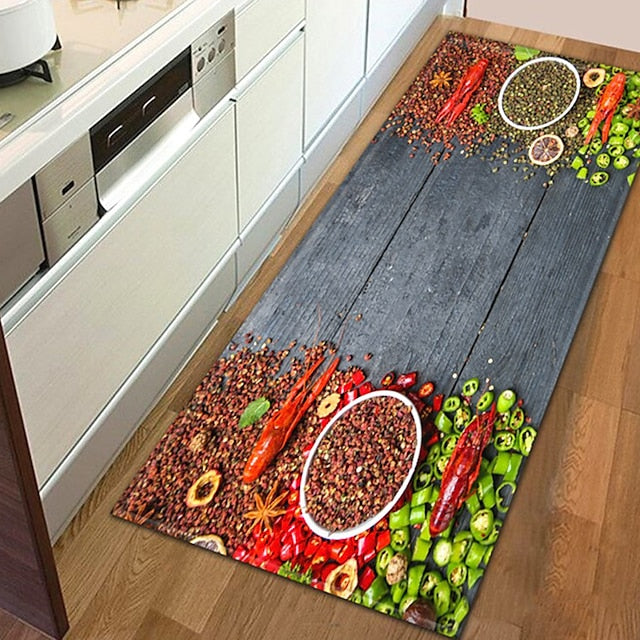 Spices Area Rug Kitchen Mat Non-Slip Oil Proof Floor Mat Livingroom Rug Indoor Outdoor Mat Bedroom Decor Bathroom Mat Entrance Rug Door Mat