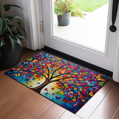 Tree of Life Painting Doormat Floor Mats Washable Rugs Kitchen Mat Non-Slip Oil Proof Rug Indoor Outdoor Mat Bedroom Decor Bathroom Mat Entrance Rug