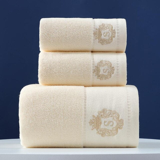 Thickened Bath Towels Set of 3,100% Turkish Cotton Ultra Soft Bath Sheets, Highly Absorbent Large Bath Towel for Bathroom, Premium Quality Shower Towel, 1PC Bath Towel&1PC Hand Towel&1PC Washcloth