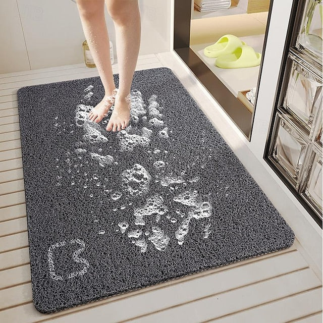 Shower Mat for Inside Shower, Loofah Bath Mat Non Slip Anti Mould Antibacterial Soft PVC Bathtub Mat for Bathroom Wet Shower Areas