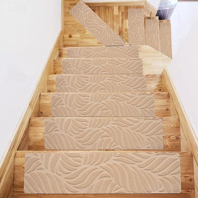 Leaf Carpet Stair Treads for Wooden Steps Stairs Carpet Tape Peel and Stick with Double Adhesive Tape