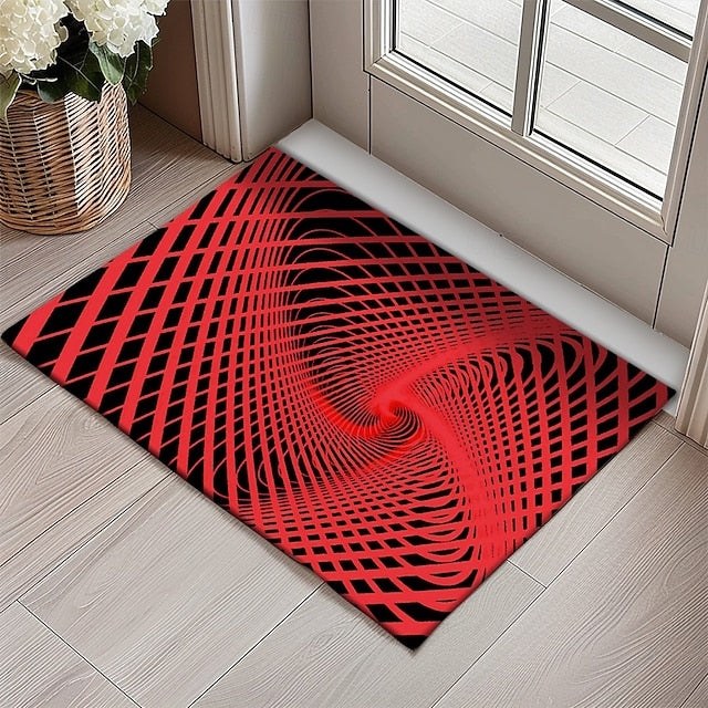 3D Vortex Doormat Kitchen Mat Floor Mat Non-Slip Area Rug Oil Proof Rug Indoor Outdoor Mat Bedroom Decor Bathroom Mat Entrance Rug Optical Illusion