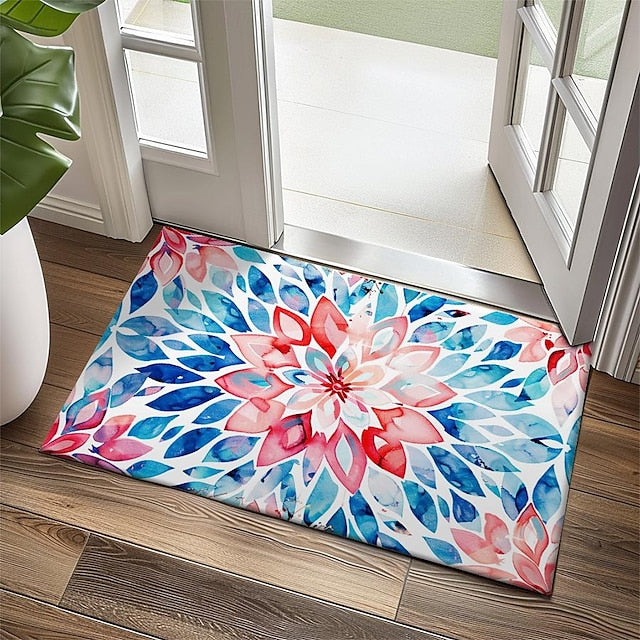 3D Flower Doormat Kitchen Mat Floor Mat Non-Slip Area Rug Oil Proof Rug Indoor Outdoor Mat Bedroom Decor Bathroom Mat Entrance Entryway Rug