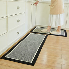 Non-Skid Washable Kitchen Rugs & Mats Anti-Fatigue, Non-Slip Absorbent Woven Runner Rubber Backed for Floors, Machine Washable Farmhouse Standing Mats for Sink, Laundry Room, Hallway