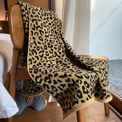 Combed Cotton Towel Set Retro Leopard Print Cotton Towel Bath Towel Beach Towel 32 Counts