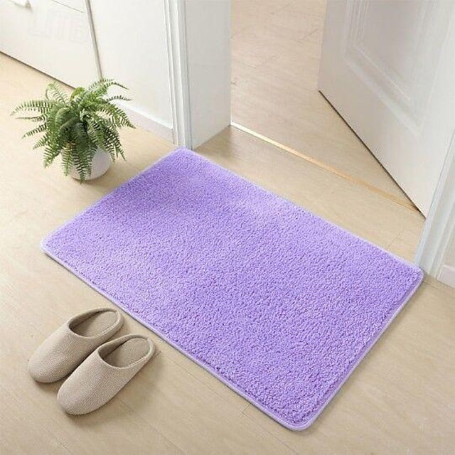 1pc Soft And Comfortable Thick Plush Bath Mat Non-slip For Bathroom, Bedroom, Living Room, Water Absorption And Anti-Slip Design Fall Decor