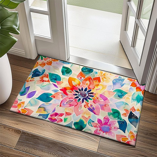 3D Flower Doormat Kitchen Mat Floor Mat Non-Slip Area Rug Oil Proof Rug Indoor Outdoor Mat Bedroom Decor Bathroom Mat Entrance Entryway Rug