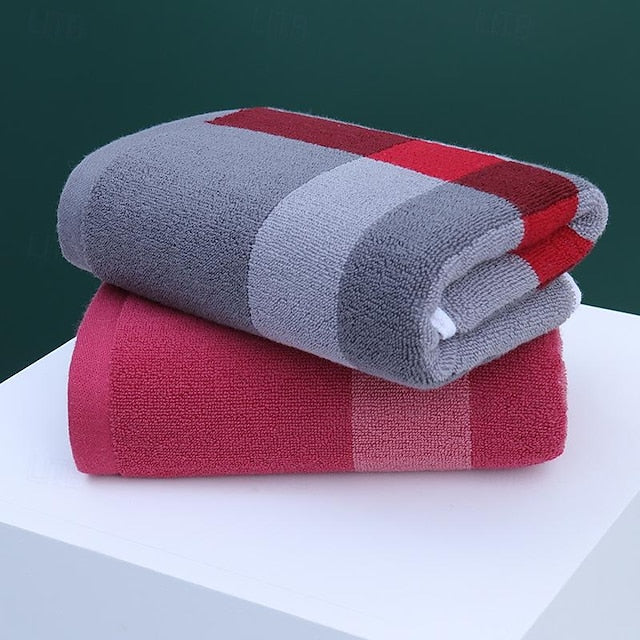 Thickened Men's Couple Cotton Towels, Highly Absorbent Towels For Bathrooms, Gyms, Hotels And Spas, Solid Color Bath Towel